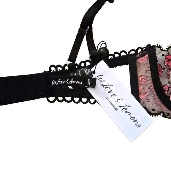 For Love & Lemons Juliet Bra NWT – Embroidered Floral Mesh – XXS - Picture 8 of 13